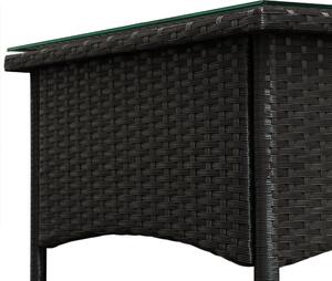 FurniGO Ratanový stolek / čajový stůl - 50 x 50 x 45 cm
