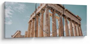 Obraz - Antický akropolis (s hodinami) (90x30 cm)
