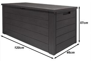 FurniGO Úložný box - 120x46x57cm -antracit