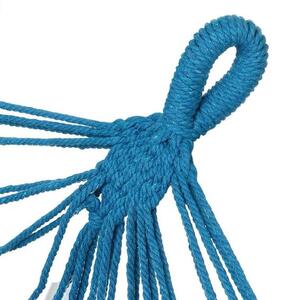 FurniGO Houpací síť so strapcami - modrá