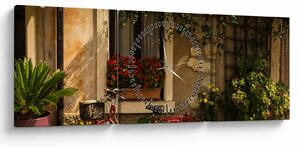Obraz - Malebná Itálie (s hodinami) (90x30 cm)