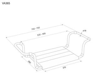 MEREO - Sedátko vanové, stavitelné, nosnost 90 kg, chrom/polypropylen (VA365)
