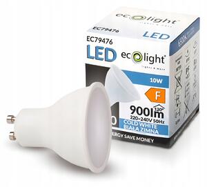 LED žárovka GU10 10W 6500K 230V 900lm - studená bílá ECOLIGHT