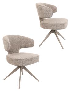 Židle Nami N33, otočná o 360° s funkcí návratu, cashmere/coffee
