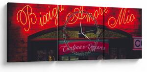 Obraz - Amore Mio (s hodinami) (90x30 cm)