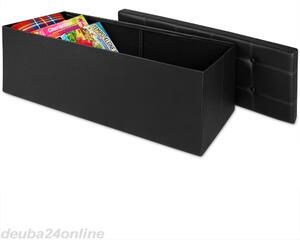 Úložný box černý - 114 x 40 x 40 cm