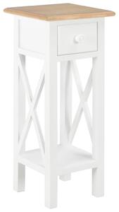 Odkládací stolek bílý 27 x 27 x 65,5 cm dřevo 280057