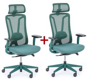 Kancelářská židle MIDA 1+1 ZDARMA, zelená
