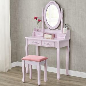 - Toaletní stolek Mira - růžový
