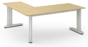 Rohový kancelářský stůl PRIMO FLEXIBLE, 180x180 cm, bříza