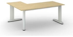 Rohový kancelářský stůl PRIMO FLEXIBLE, 180x140 cm, bříza