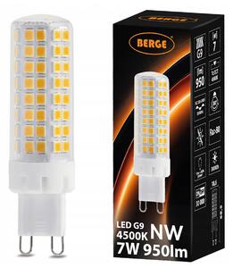 LED žárovka - G9 - 7W - 790Lm - PVC - neutrální bílá BERGE