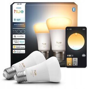 2x LED žárovka E27 8,1W 1100lm CCT Chytrá White Ambiance Philips HUE