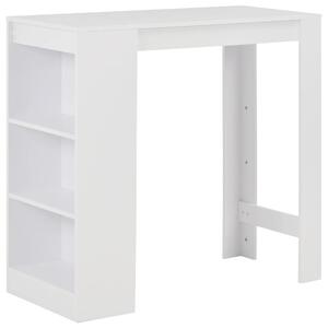 Barový stůl s regálem bílý 110 x 50 x 103 cm 280211