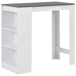 280216 Bar Table with Shelf White 110x50x103 cm 280216