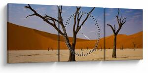 Obraz - Údolí smrti (s hodinami) (90x30 cm)