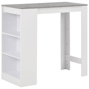 Barový stůl s regálem bílý 110 x 50 x 103 cm 280214