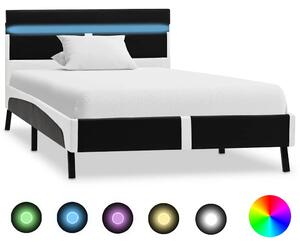 Rám postele s LED světlem černý umělá kůže 90 x 200 cm 280302