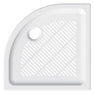 MEREO - Čtvrtkruhová sprchová vanička, 80x80x6,5 cm, R550, keramická (CV14X)