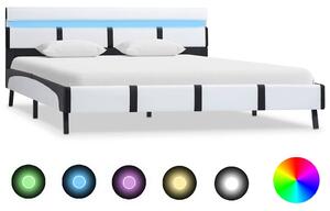 Rám postele s LED světlem bílý umělá kůže 140 x 200 cm 280299