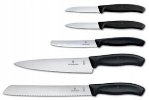 Victorinox Swiss Classic Sada kuchyňských nožů Černá Nerezová Ocel 5 ks