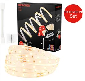 BRI 2156224 Pimp Your Stripe prodlužovací sada LED Strip 4m, teplá bílá, zkratitelná, On/Off - BRILONER