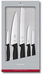 Victorinox Swiss Classic Sada kuchyňských nožů Černá Nerezová Ocel 5 ks