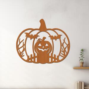 Dřevo života | Halloween dekorace na zeď - dýně | Rozměry (cm): 16x20 | Barva: Třešeň
