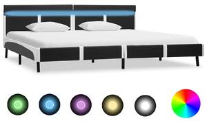 Rám postele s LED světlem šedý umělá kůže 180 x 200 cm 280311