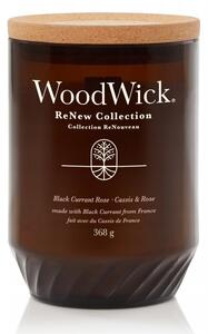 Sójová vonná svíčka ČERNÝ RYBÍZ & RŮŽE Woodwick 1 ks