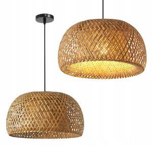 Závěsné svítidlo TOOLIGHT hnědé bambusové 1-bodové E27 boho