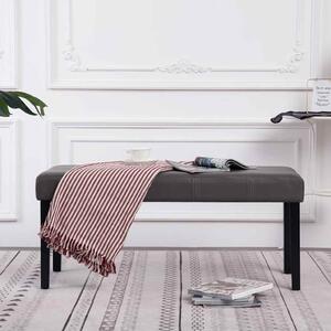 281309 Bench 106 cm Grey Faux Leather 281309
