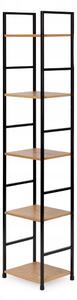 Regál ModernHome 29 cm x 144,5 cm x 23,5 cm v odstínech hnědé
