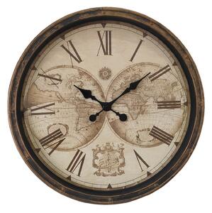 Antik nástěnné hodiny s polokoulemi Wanio – 50x5 cm