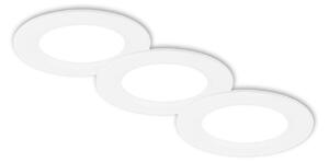 BRI 7992036 3ks sada LED vestavné bodové svítidlo – pr.90mm, ploché, 3W, 230V, neutrální bílá, bílé - BRILONER