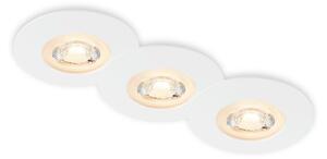 BRI 7044-036 LED vestavná svítidla, pr.9 cm, 3x LED, 5 W, 480 lm, bílé - BRILONER