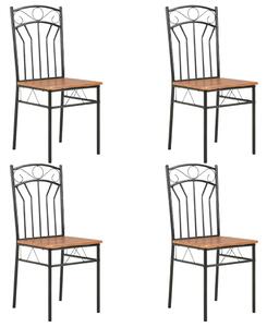 Jídelní židle 4 ks hnědé MDF 281398