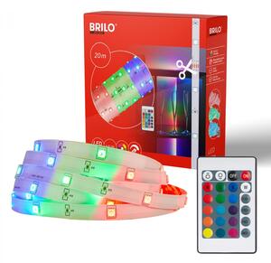 BRILO 2323360 LED Strip 20m, dálkový ovladač, RGB barevné módy, bílé - BRILO