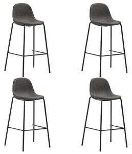 Barové židle 4 ks tmavě šedé textil 281526