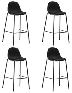 Barové židle 4 ks černé textil 281536