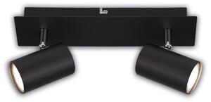 BRILO 2840025 Isil A LED stropní bodové svítidlo, třída A, 2-ramenné, 50.000h, nastavitelné, černá - BRILO