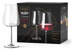 Skleničky na červené víno Bohemia MARY bezbarvé 600 ml 6 ks