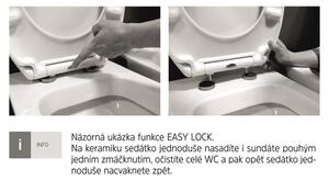 MEREO - Samozavírací WC sedátko slim, duroplast, bílé, s odnímatelnými panty CLICK (CSS116)