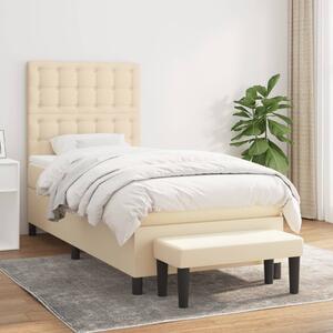 Box spring postel s matrací krémová 80 x 200 cm textil 3136874