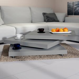 - Konferenční stolek NY – 60 x 60 cm – vysoký lesk šedý