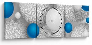 Obraz s 3D motivem (s hodinami) (90x30 cm)