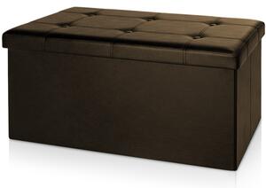 FurniGO Úložný box hnědý - 80 x 40 x 40 cm