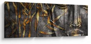 Obraz - Sjednocení moudrostí (s hodinami) (90x30 cm)