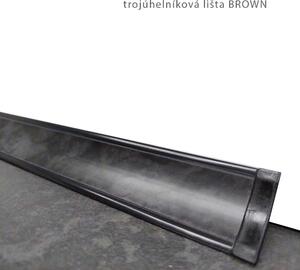 Lišta ke kuchyňské desce | trojúhelníková | 200 cm | BROWN černá