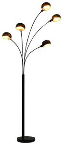 Stojací lampa 200 cm 5 x E14 černo-zlatá 282418